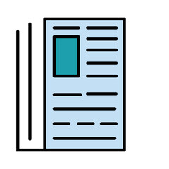 Filled Line Newspaper svg design vector icon design vector line icon svg