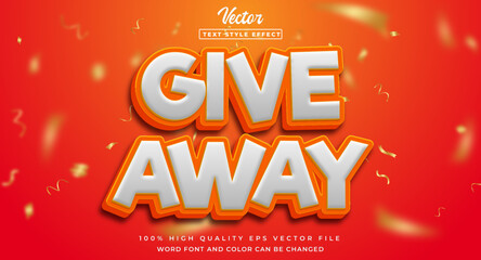 vector give away 3d editable text effect