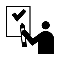 Solid Line human management surveys design vector icon design vector line icon svg