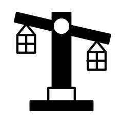 Solid Line Significance balance design vector icon design vector line icon svg