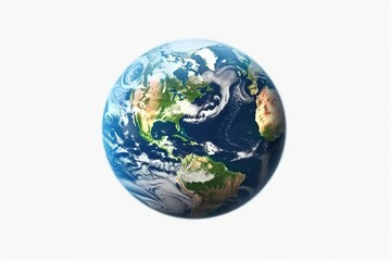earth globe isolated on white background with 8k high resolution