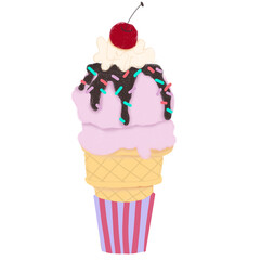 Ice cream cone strawberry 