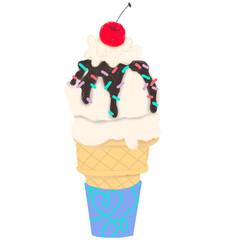Ice cream cone vanilla 