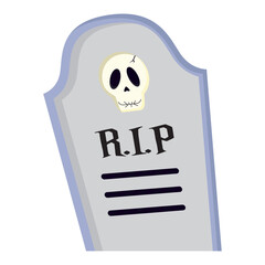 Isolated colored graveyard tomb sketch icon Vector
