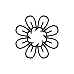 Flower line icon vector design