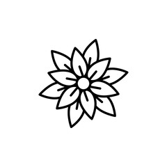 Flower line icon vector design