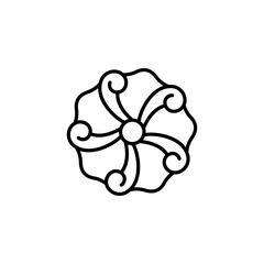 Flower line icon vector design