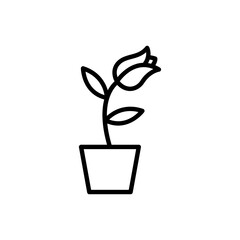 Tulip line icon vector design