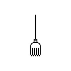 Broom line icon vector design