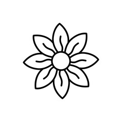 Flower line icon vector design