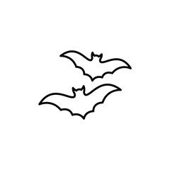 Bat line icon vector design