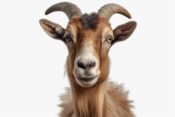 close up of a goat face PNG 8k isolated on white background