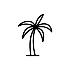 Palm line icon vector design