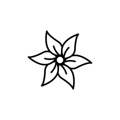 Flower line icon vector design