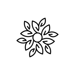 Flower line icon vector design