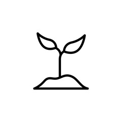 Sprout line icon vector design