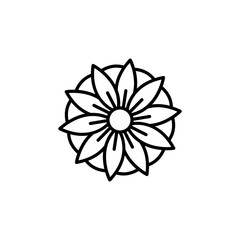 Flower line icon vector design