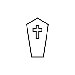 Coffin line icon vector design