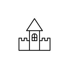 Castle line icon vector design