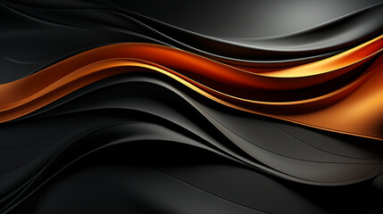 Sch&ouml;ner abstrakter futuristischer Hintergrund in welligen dunklen Farben f&uuml;r Webdesign und Drucksachen als Vorlage, ai generativ