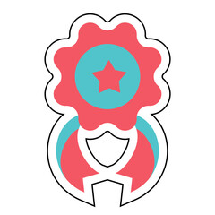 Sticker badge Best Practice design vector icon design vector line icon svg