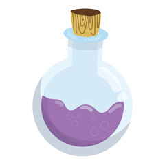 Isolated colored alchemy potion sketch icon Vector - obrazy, fototapety, plakaty