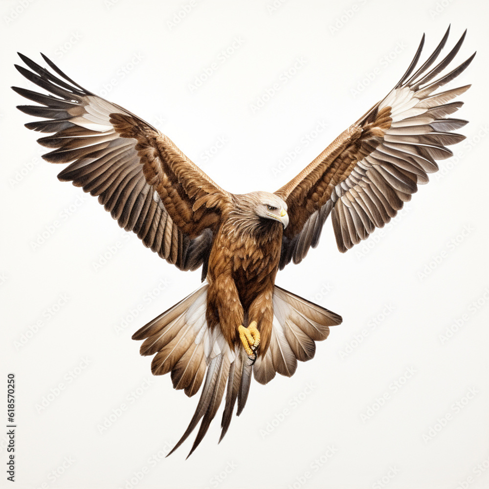 Poster bald eagle in flight