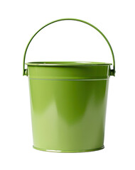 Green bucket isolated on transparent background