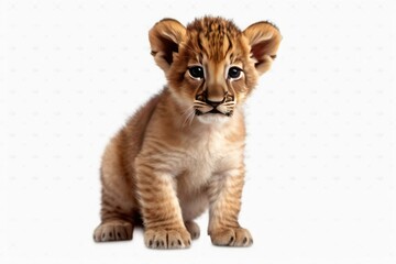 lion child PNG 8k isolated on white background