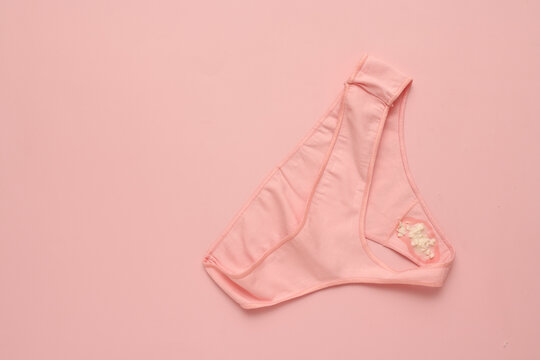 Dirty women's panties, vaginal discharge is a female disease.