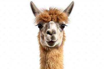 close up of a llama PNG 8k isolated on white background