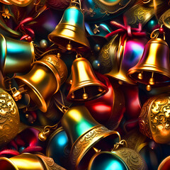 Christmas bells and ornaments. - 618570628