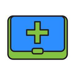 Fototapeta premium Filled Line FIRST AID design vector icon design vector line icon svg