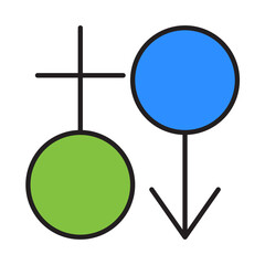 Filled Line GENDER design vector icon design vector line icon svg