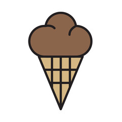 Filled Line ICE CREAM CONE design vector icon design vector line icon svg
