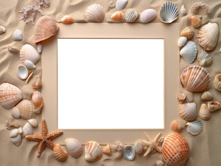 Seashell frame or border png