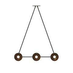 chandelier on the ceiling isolated on white background, hanging lamp, pendant light, 3D illustration, cg render