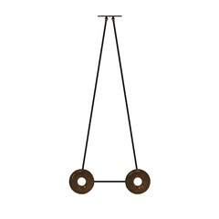 chandelier on the ceiling isolated on white background, hanging lamp, pendant light, 3D illustration, cg render