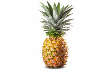 pineapple 8k high resolution isolated on white background