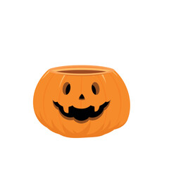 Isolated empty halloween pumpkin icon Vector