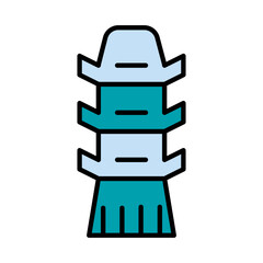 Filled Line porcelain tower design vector icon design vector line icon svg