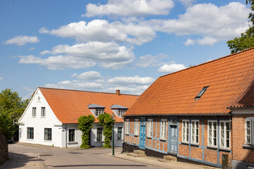 Fototapeta na wymiar Wanderlust in Old town of Viborg Denmark,scandinavia,Europe