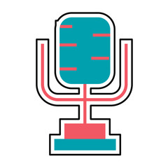 Sticker Mic Interface design vector icon design vector line icon svg