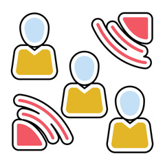 Obraz premium Sticker Motion sensor design vector icon design vector line icon svg