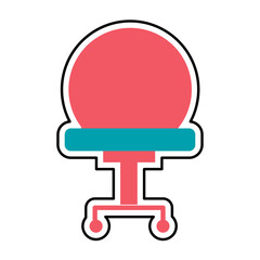 Sticker office chair design vector icon design vector line icon svg