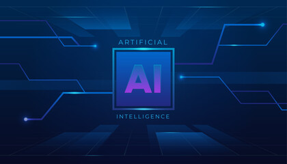 Premium vector, Artificial Intelligence Technology High Quality Background