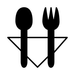 Solid Line SPOON and FORK design vector icon design vector line icon svg