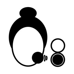 Solid Line USE COMPACT POWDER design vector icon design vector line icon svg