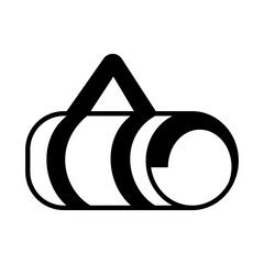Solid Line yoga rug and bag design vector icon design vector line icon svg