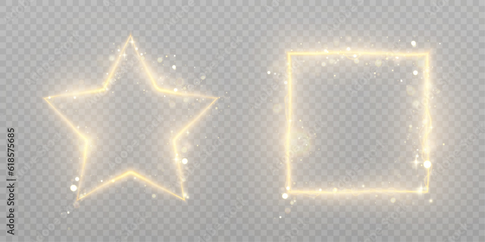 Leinwandbilder bright frame in the form of a star, a square for design. vector